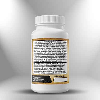 Cordyceps (Triple extracto) 600mg ► 100 cápsulas
