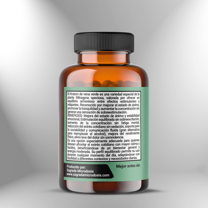 Kratom verde (Maeng Da) 500mg - 50 y 100 cápsulas