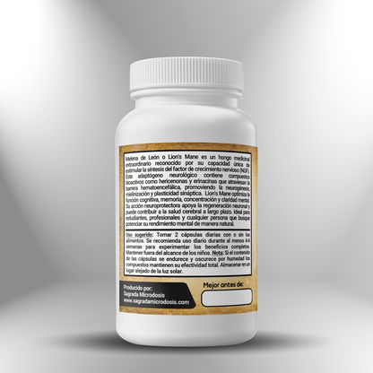 Lion's Mane (extracto de micelio de Melena de León) 600mg ► 100 cápsulas