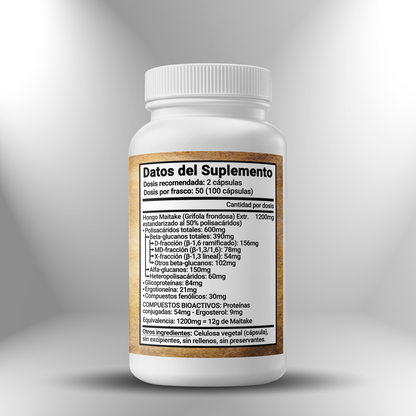 Maitake (extracto 50% polisacáridos) 600mg ► 100 cápsulas
